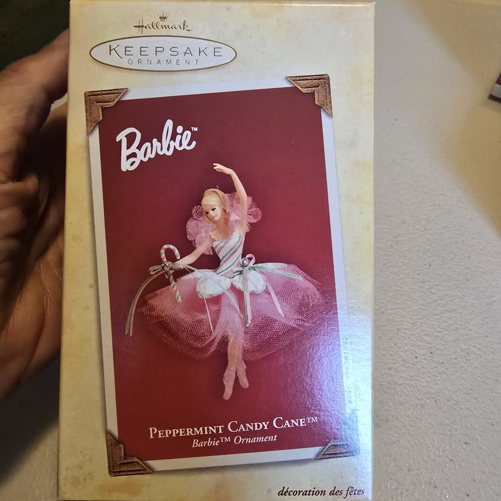 Peppermint Candy Cane, Barbie, 5", Posed en pointe, Ornament dated 2004